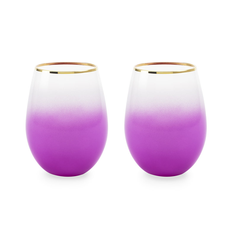 Blush 8 oz. Stemless Wine Glass Wayfair